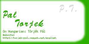 pal torjek business card